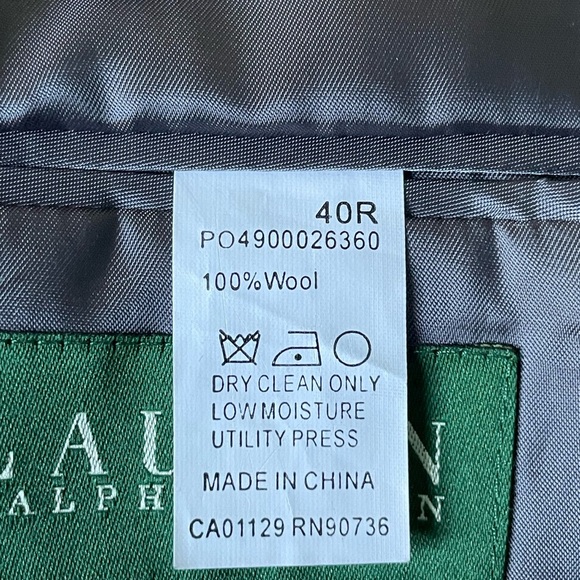 Lauren Ralph Lauren Gray Black 100% Wool Houndstooth Sport Coat Blazer - Picture 15 of 15